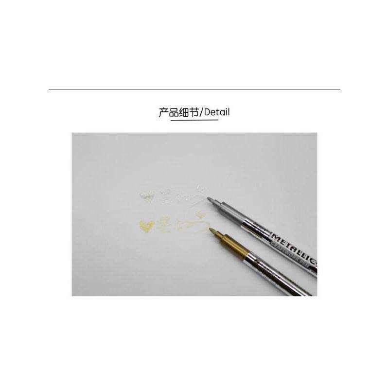 硕士水质油漆笔金色开业记号笔工具银色新年贺卡墓石补笔博士帽