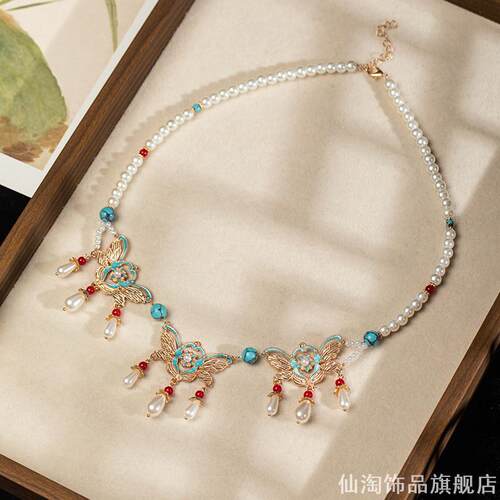 可拆卸花朵风中贵妃新中式莲花