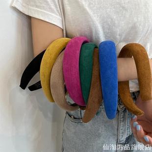 宽边发箍女2025新款高颅顶头箍洋气时尚发卡气质遮发际线头饰