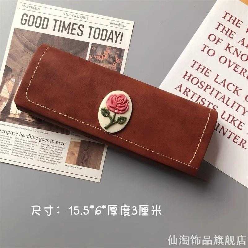 文艺复古抗压便携小清新唯美框架眼镜盒高级感学生墨镜收纳盒新款