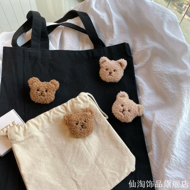 毛绒小熊胸针ins风日系卡通可爱饰品学生包包别针围巾装饰配件 | 丫丫淘宝网