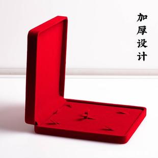 项圈首饰收纳盒长命锁金银手镯盒礼品包装盒绒布珠宝首饰包装盒