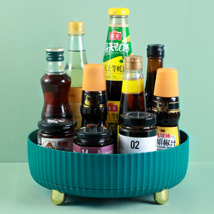 轻奢可旋转果盘家用新款日式茶几水果置物转动网红爆款调料收纳盒