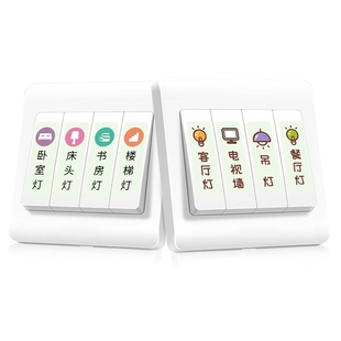 现代别墅门铃粘贴贴纸板墙照明纸标光标贴边电闸贴装夜光开关贴纸