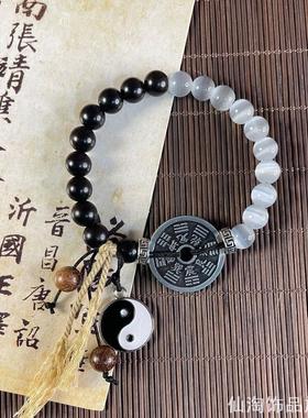 新中式双生太极山鬼花钱手串道系