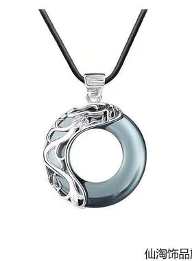 日月星辰黑白项链卡通爱情蛇年节日款项cos情侣项链ins男友通情