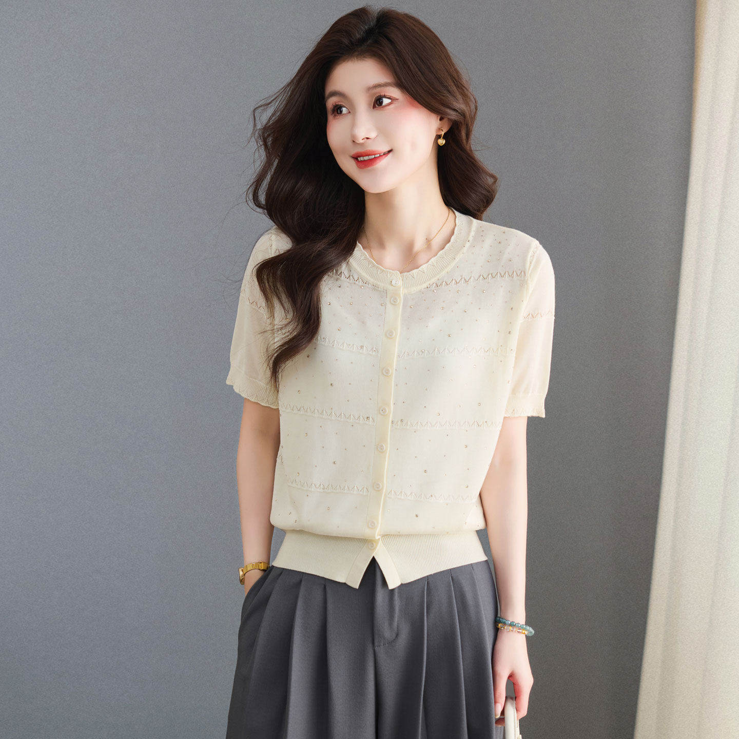 冰丝防晒针织开衫女夏季
