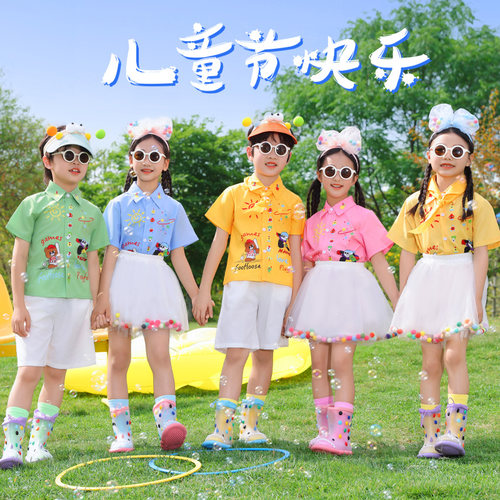 六一儿童表演服装可爱卡通衬衫