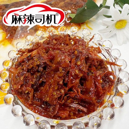 麻辣司机牛板筋即食肉干辣条零食