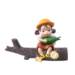 水族观赏树枝小梅龙猫黑煤球搭配造景摆件微景观宫崎骏小瓢虫造景