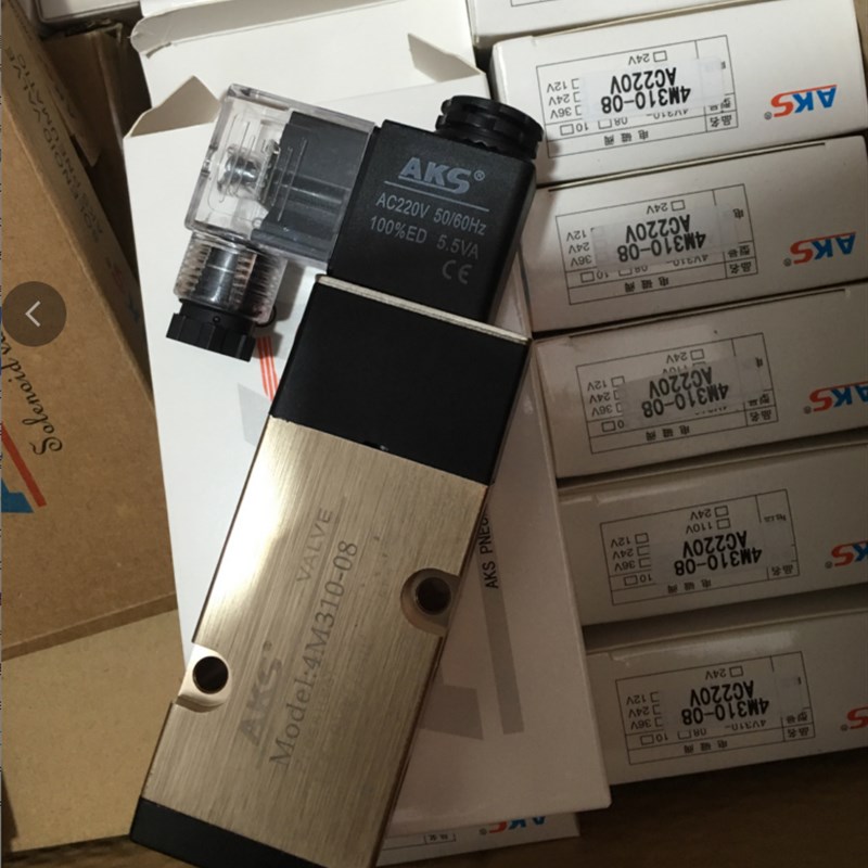 CNKAIY电磁阀4M310电磁控制阀220V板式4M2L10-08L加长电磁线圈阀2