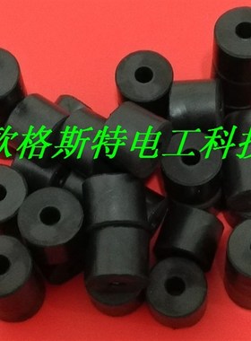 橡胶黑高弹胶垫橡胶密封圈圆柱形橡胶减震垫橡胶缓冲垫25x8x20mm