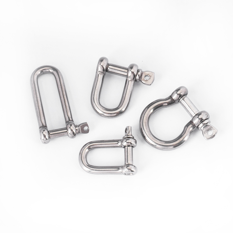 304不锈钢D型卸扣吊环弓形环U型钢扣马蹄形钢丝绳锁炼条M4M5M6M38