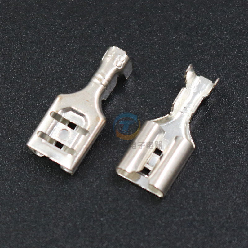 6.3插簧线耳绝缘保护护套快速接线端子 冷压接插件端头接头线鼻子