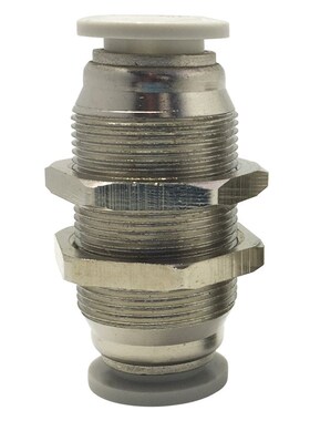 气动白色SPMf8隔板快插直通穿板快速快插PM-4 6 8 10 12mm串板接