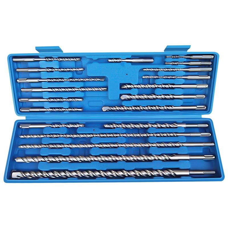 电锤钻头 20h件常用套装方柄四坑圆柄两坑两槽110-450总长冲击钻