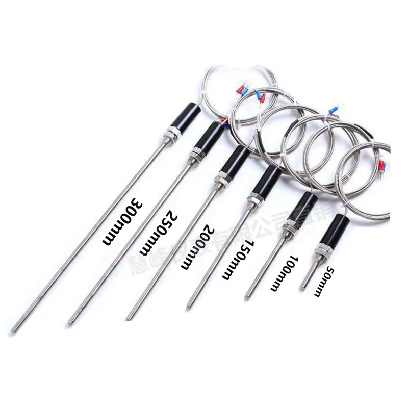 K型/E型探针热电偶PT100温度传感C器铂热电阻WZP-187防水温度探头