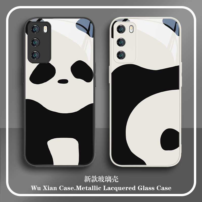 适用所有型号熊猫玻璃中国风
