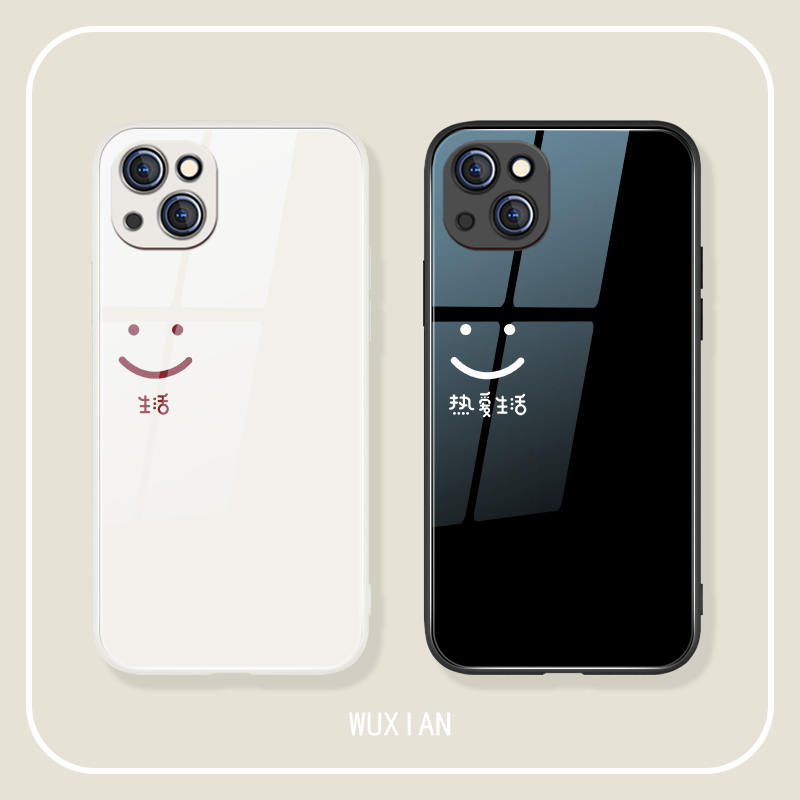 苹果12液态玻璃简约,情侣