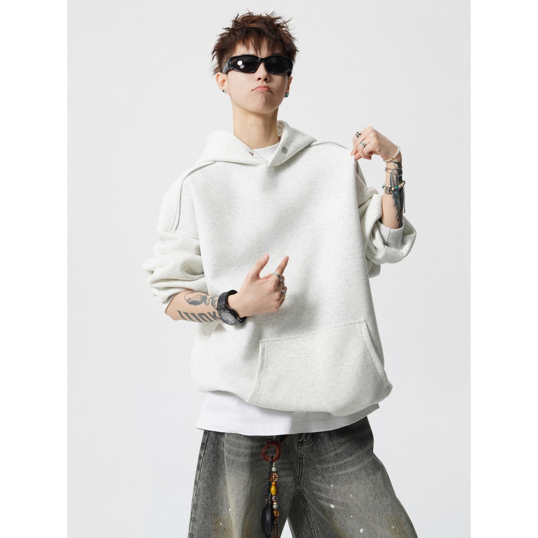 加绒加厚重磅连帽卫衣