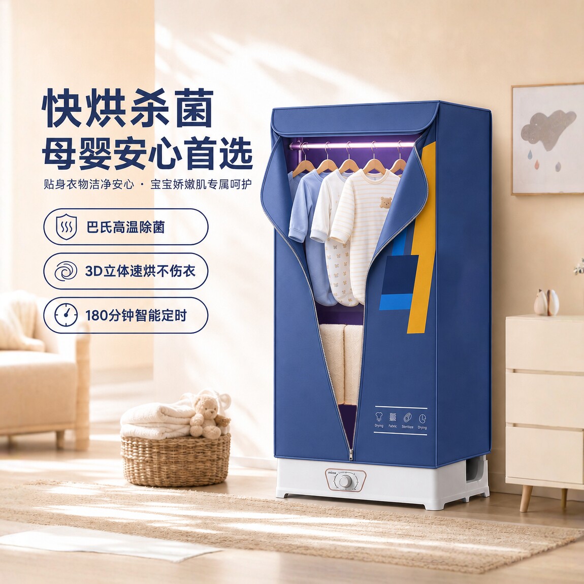 大容量速烘烘干机立体热风干衣柜