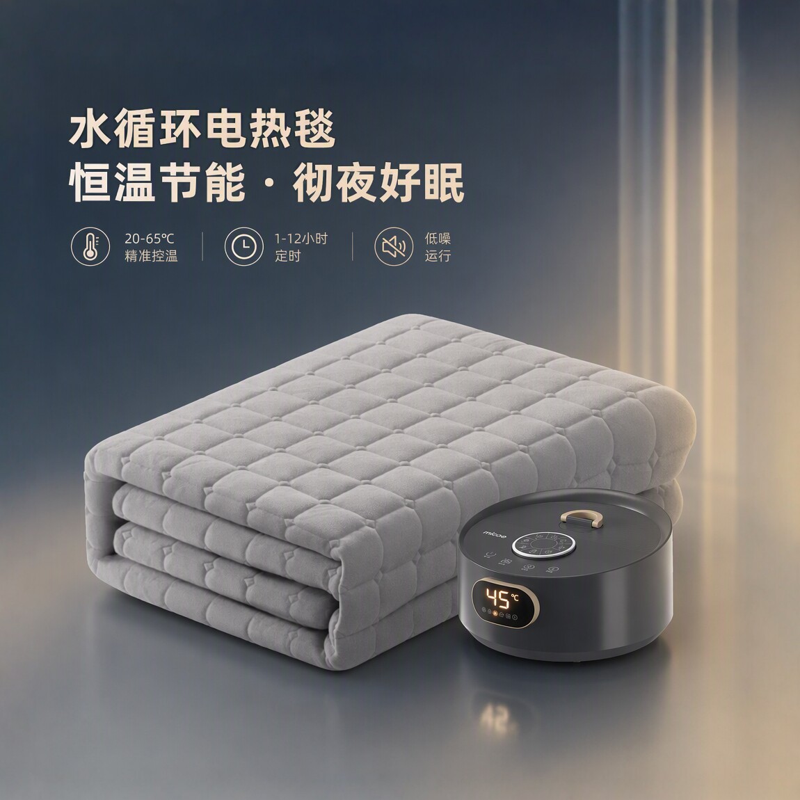电热毯恒温水暖毯家用电褥子省电水循环加热床垫石墨烯智能语音