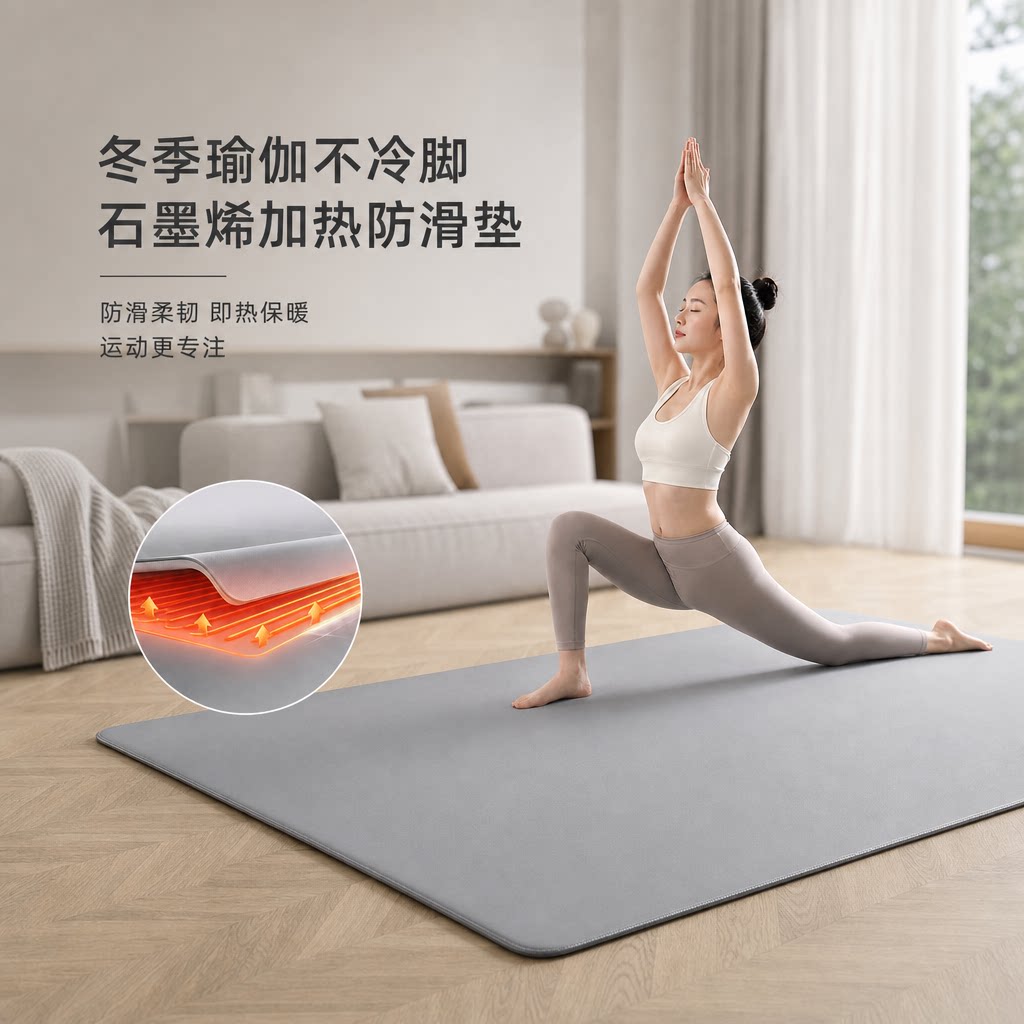 地暖垫石墨烯碳晶客厅电热地毯图片