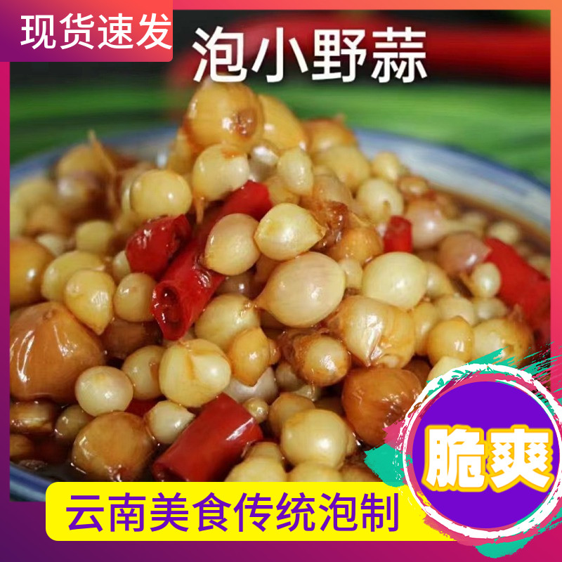 云南特产临沧泡小蒜海椒面麻辣香辣酸辣爽口小蒜下饭菜酱菜泡辣椒