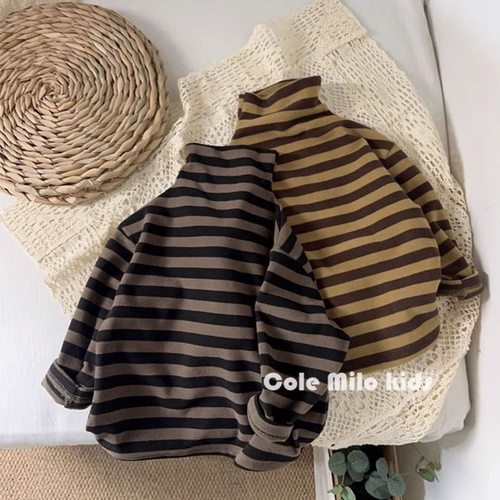 儿童秋冬长袖保暖半高领上衣