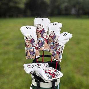 土拨鼠高尔夫球杆套保护套 1号木杆套通用杆头套golf铁杆套推杆套