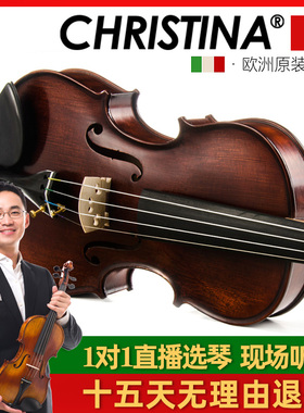 克莉丝蒂娜EU2000B原装进口小提琴专业级考级手工欧料成人儿童