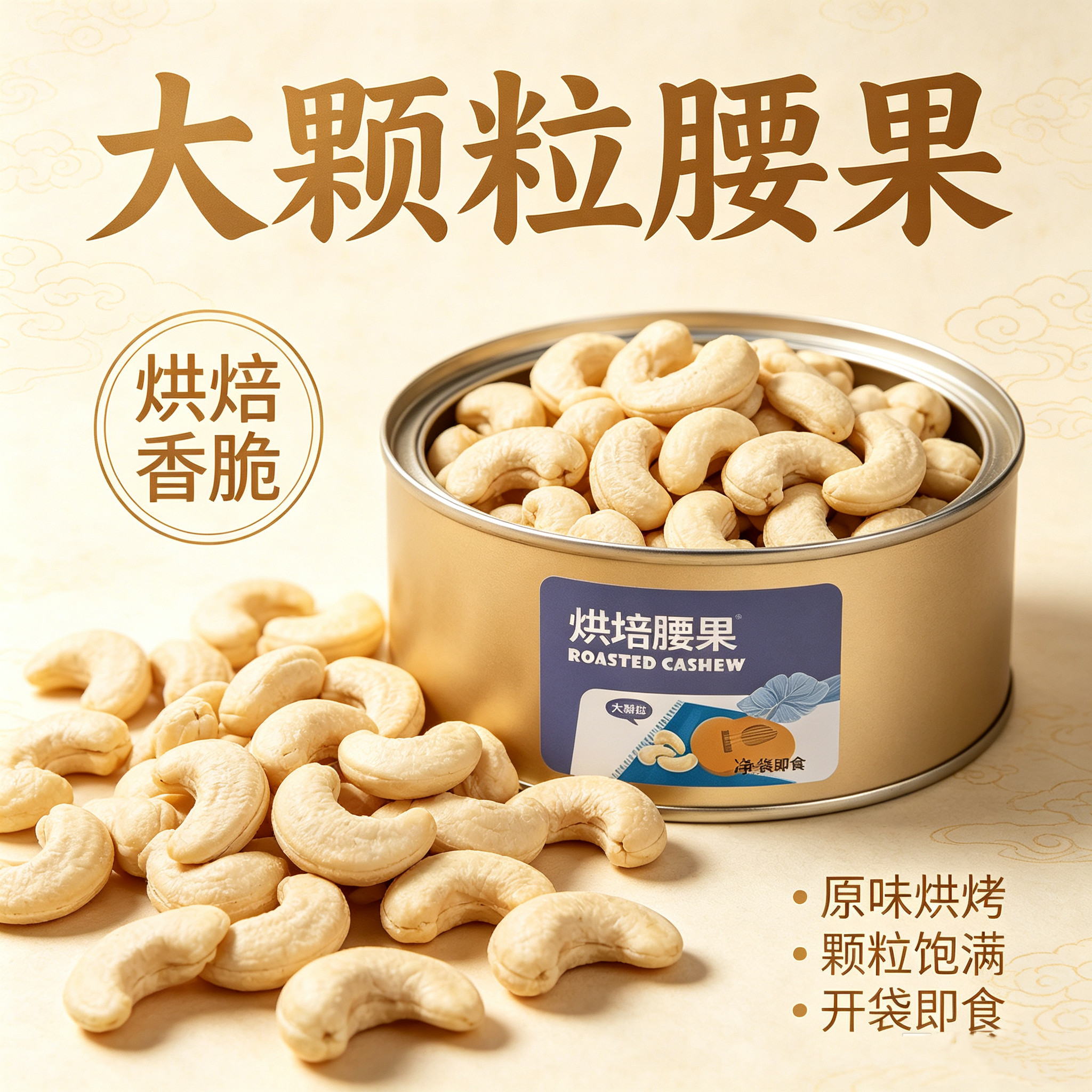 新货生腰果仁2026新货原味腰果仁原味官方旗舰店干果坚果零食批发