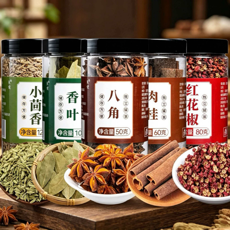 香料调料大全50g卤肉花椒八角大料香叶桂皮茴香草果组合家用卤料