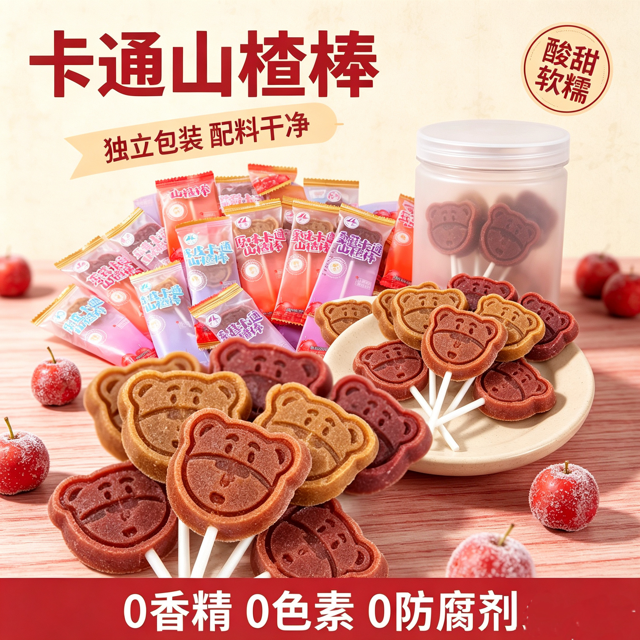 【超低价】山楂棒棒糖宝宝开胃零食无添加不上火儿童零食独立包装