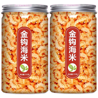 金钩海米小虾米干货特级新鲜无盐补钙淡干虾皮虾仁长岛官方旗舰店
