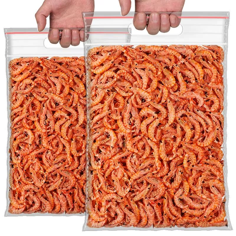 国产大磷虾净500克磷虾干去头去壳不咸淡干南极磷虾米水产干货