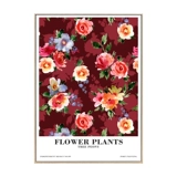 Порт -рисование скандинавская живопись стиль стиль декоративной живописи красное растение цветочная живопись живопись кровати живопись