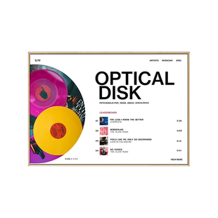 港画原创设计 创意时尚卧室装饰画歌单海报电表箱遮挡画卧室摆画