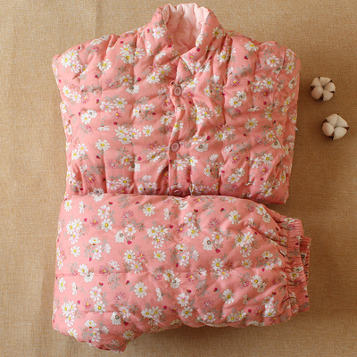 小雏菊手工女士保暖高腰棉袄棉裤