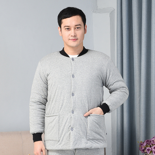男士 宽松居家外穿棉衣棉服 纯棉花棉袄加厚保暖贴身棉袄大人秋冬季