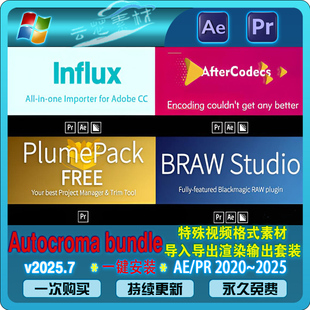 AE/PR 特殊视频格式素材导入导出渲染输出套装 Autocroma bundle