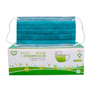 福泽龙一次性医疗医用外科口罩四层防护医生灭菌50只装非独立包装