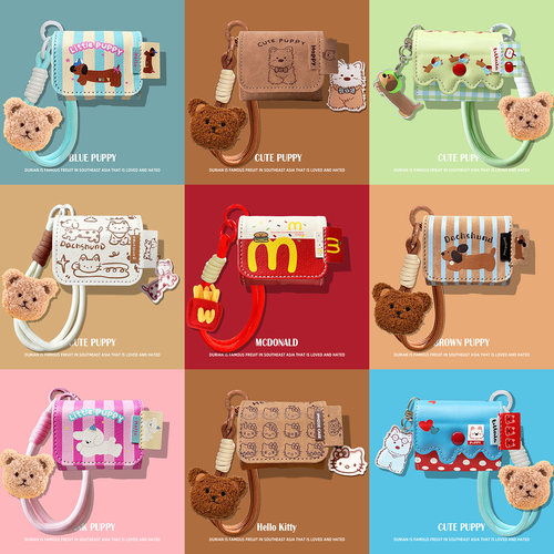 适用于oppo encoclip保护套新款OPPO蓝牙耳机Enco Clip拉布布保护壳air4pro连体耳机套free4耳机壳复古皮套X3