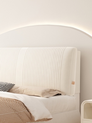 达芬罗奶油风床头靠垫软包榻榻米靠背轻奢大靠枕卧室床头罩可拆洗