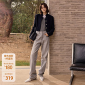 新品 女美拉蓝复古休闲洗水复古秋季 直筒牛仔长裤 OCHIRLY欧时力