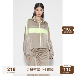 黑標(biāo)系列 仿醋酸雙面緞外套女2023新款 夏裝 潮流休閑 歐時力