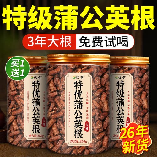 【中医院认证】无硫野生蒲公英根