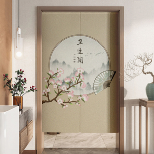 高级感化妆室专用门帘洗手间公共厕所门口遮挡帘子防水布帘免打孔