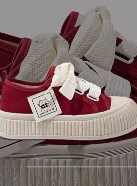 Sneakers Women Shoes for Woman Thick Soled Canvas Shoes 2025