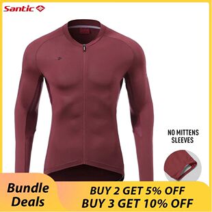 manga cami Santic para hombre ciclismo Camiseta larga